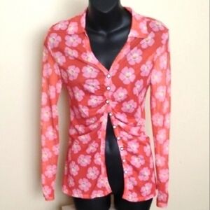 Floral Button-Up Long Sleeve Top